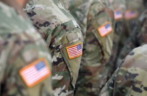 Veterans standing in line for a VA home loan